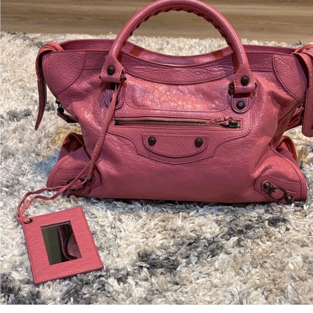 Balenciaga Pink Leather Satchel